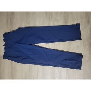 wonderwink‎ flat front cargo scrub pants small elastic drawstring dark blue 5155